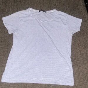 Brandy Melville Short sleeve blue striped top